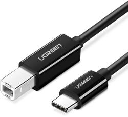 UGREEN US241 USB-C 2.0 - USB-B kábel, 1 m - fekete
