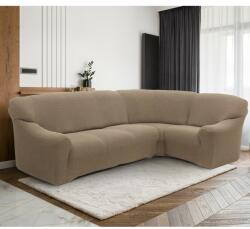 4-Home Husă extensibilă pentru canapea de colț Denia nuc, 340 - 540 cm x 60 - 110 cm