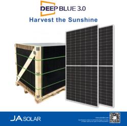 JA Solar Panou fotovoltaic bifacial Ja Solar, 590W, JAM78D30/MB, eficienta 21.1, pentru sisteme fotovoltaice comerciale si parcuri fotovoltaice (JAM78D30/MB-PALET31)