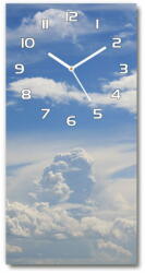  Wallmuralia. hu Függőleges üvegóra Felhők az égen 30x60 cm fehér