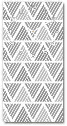  Wallmuralia. hu Négyszögletes üvegóra Geometriai háttér 30x60 cm fehér