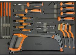 SP Tools Tálcás SP Tools "M" Kaparók + Mikro Csavarhúzók + Fűrész készlet 24 db-os (SP00507)