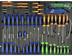 SP Tools Tálcás SP Tools "XL" Csavarhúzó + Patentkiszedő + Kampó készlet 69 db-os (SPUSS033)