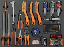 SP Tools Tálcás SP Tools "XL" Kiegészítő Fogó-Kalapács stb. készlet 128db-os (SPUSS025)