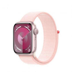 Apple Watch Series 9 GPS 41mm rózsaszín alumíniumtok, világos rózsaszín sport Loop (MR953)