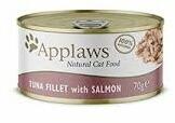 Applaws Cat Adult Tuna with Salmon in Broth Conserve mancare pisici, cu ton si somon in sos 6x70 g
