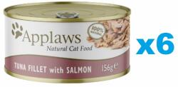 Applaws Cat Adult Tuna with Salmon in Broth Mancare umeda pisici, cu ton si somon in sos 6x156 g