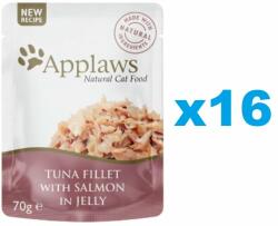 Applaws Cat Adult Pouch Tuna Fillet with Salmon in Jelly plicuri pentru pisici, file de ton cu somon in aspic 16x70 g