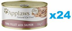 Applaws Cat Adult Tuna with Salmon in Broth Set conserve pisica, cu ton si somon in sos 24x156 g