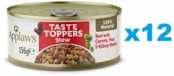 Applaws Taste Toppers Tocana pentru caini, cu carne de vita, morcovi si mazare 12x156 g
