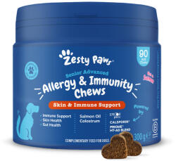 Zesty Paws 2x90db Zesty Paws Senior Allergy & Immunity lazac étrendkiegészítő kutyáknak
