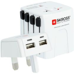 SKROSS MUV Micro hálózati csatlakozó átalakító és USB töltő adapter, 2* USB A (1.302830)