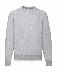 Fruit of the Loom Uniszex hosszú ujjú pulóver Fruit of the Loom Classic Raglan Sweat 4XL, Heather szürke