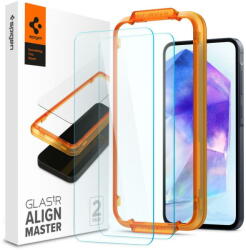 Spigen Folie pentru Samsung Galaxy A55 5G (set 2) - Spigen Glas. TR Align Master - Clear (KF2321119) - pcone