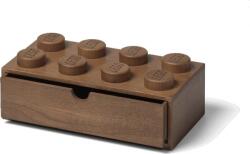 Cutie de masă din lemn LEGO 8 cu sertar (lemn închis) (SL40210902)