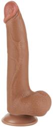 Lovetoy Dildo Realistic Sliding Skin Dual Layer I, Brun Deschis, 21.5 cm