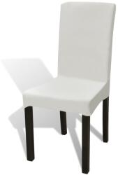 vidaXL 6 db krémszínű szabott nyújtható székszoknya (130380)