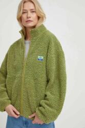 American Vintage hanorac fleece culoarea verde, cu imprimeu PPYH-KUD0I8_97X