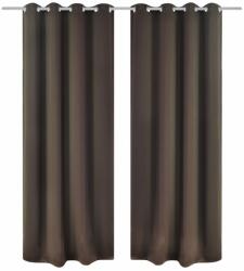 vidaXL 2 db barna sötétítőfüggöny fémkarikákkal 135 x 245 cm (130371)
