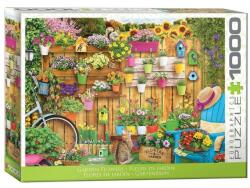 EUROGRAPHICS 1000 db-os puzzle - Flower Pots Fence (6000-5774) (6000-5774)