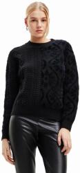 Desigual pulover femei, culoarea negru 9BYX-SWD0FG_99X