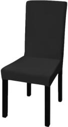 vidaXL 6 db fekete szabott nyújtható székszoknya (130378)