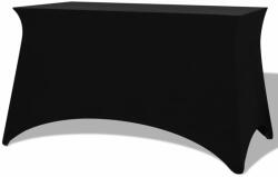 vidaXL Sztreccs asztal védőhuzat 2 db 183x76x74 cm fekete (132037) - vidaxl