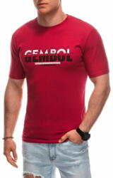 Edoti Férfi nyomtatott póló S1921 piros MDN125117 XL