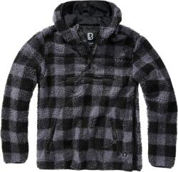Brandit fleece pulóver Teddyfleece Worker, fekete/szürke
