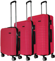 Benzi BZ5747 rózsaszín 4 kerekű 3 részes bőrönd szett (BZ5747-szett-rozsaszin)