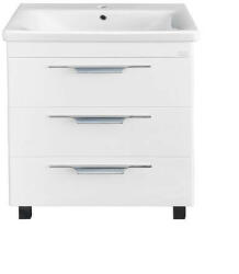 TMP cabinets TRIO 80 lábon álló fürdőszobabútor Sanovit Luxury 11080 porcelán mosdókagylóval 80 cm