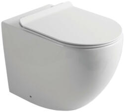 Eros OVAL álló WC ülőkével komplett - perem nélküli öblítés - alsó / hátsó kifolyású