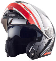  NOS-Helmets NS-8 Flip Up Dynamic Red Felnyitható Motoros Bukósisak