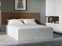 Pat BELLA 140 x 200 cm, alb Saltele: Cu saltele Deluxe 10 cm, Somiera pat: Cu lamele drepte