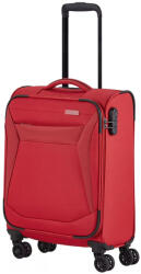 Travelite piros négy kerekű textil kicsi bőrönd chios 080047-10