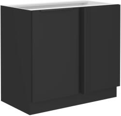 TEMPO KONDELA Dulap inferior, negru, SIBER 105 ND 1F BB