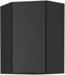 TEMPO KONDELA Dulap de colţ superior, negru, SIBER 60x60 GN-90 1F