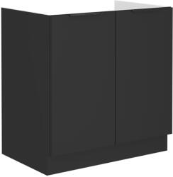TEMPO KONDELA Dulap de chiuvetă, negru, SIBER 80 ZL 2F BB