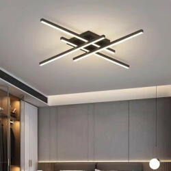 Lustra LED Holly One Cu Telecomanda, 3 Tipuri De Lumina, Intensitate Reglabila, 66W, Black (LS R9111/4BK)