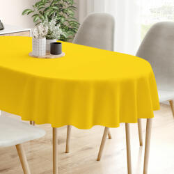 Goldea față de masă loneta - galben închis - ovală 140 x 240 cm Fata de masa