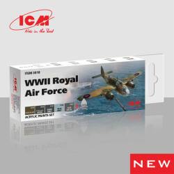 ICM Acrylic Paint Set for WWII Royal Air Force 6 x 12 ml (3018)
