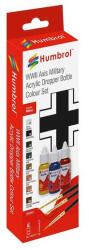 Humbrol Acrylic Paint & Brush WWII Axis Military 8 x 14 ml Colours (DB9065)