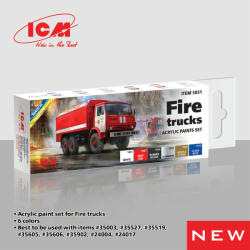 ICM Acrylic paint set for Fire trucks 6 x 12 ml (3031)