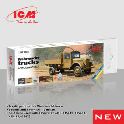 ICM Acrylic paint set for Wehrmacht trucks 6 x 12 ml (3038)