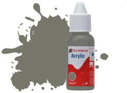Humbrol Acrylic Paint No. 224 Dark Slate Grey Matt, Dropper Bottle 14 ml (DB0224)