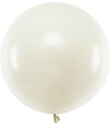 Partydeco Lufi 24" (60cm-es) léggömb, Pasztell Krém (LUFI747715)