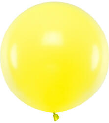 Partydeco Lufi 24" (60cm-es) léggömb, Sárga (LUFI449949)
