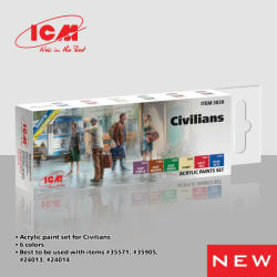 ICM Acrylic paint set for Civilians 6 x 12 ml (3030)