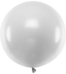 Partydeco Lufi 24" (60cm-es) léggömb, Ezüst metál (LUFI975547)