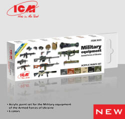 ICM Acrylic paint set for Military equipment of the Armed Forces of Ukraine 6x12 ml (3039)